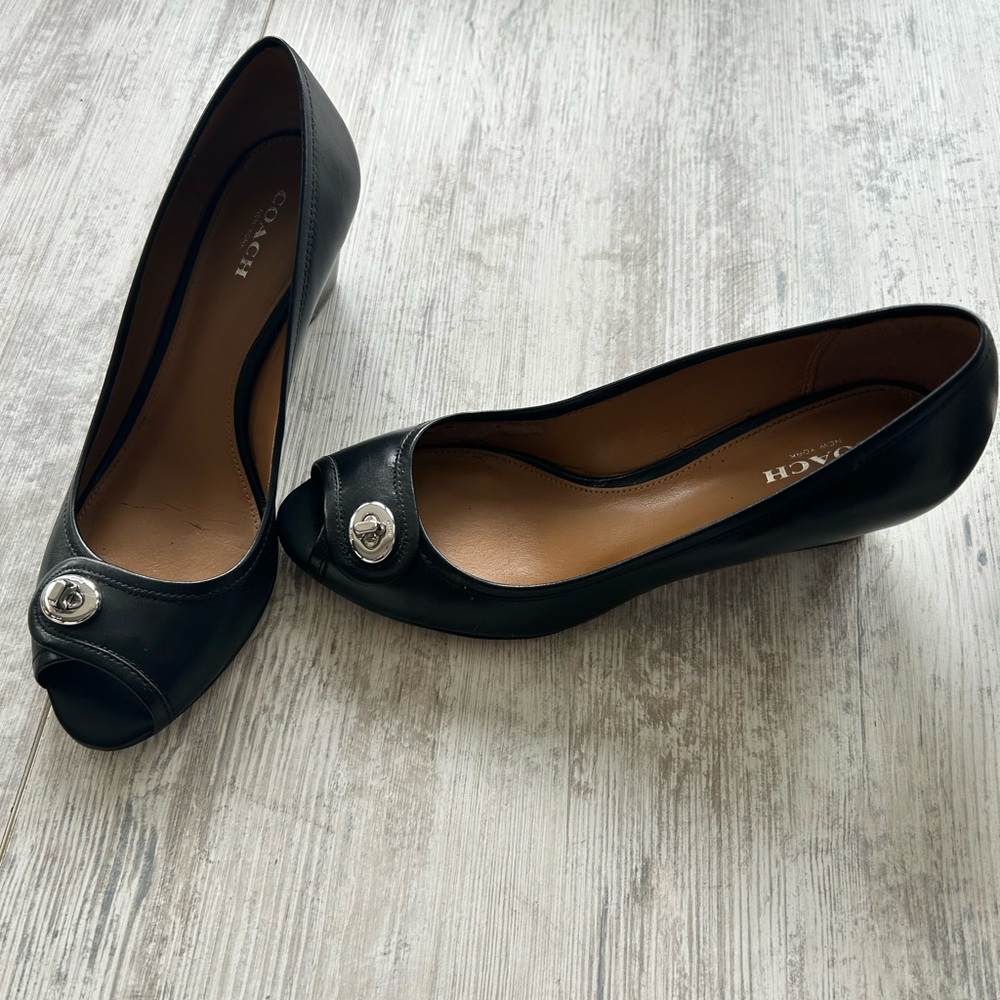 Coach Black Heels Sophisticated Design